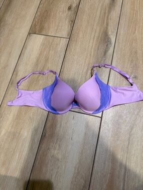 Light Purple Lace-Trim T-Shirt Bra - Women Intimates